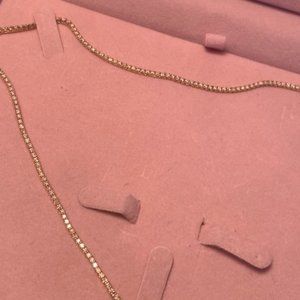 Diamond Tennis Necklace - 20 Inch, 14Kt Yellow Gold. BEAUTIFUL PIECE!!